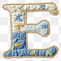 PNG Alphabet E embroidery pattern white background