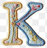 PNG Alphabet K embroidery pattern text.