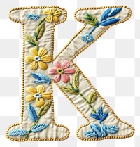 PNG Alphabet K embroidery pattern text.