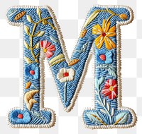 PNG Alphabet M embroidery pattern text