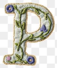 PNG Alphabet P embroidery pattern text.