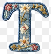 PNG Alphabet T embroidery pattern art.