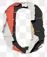 PNG Number 0 paper craft collage text art white background.