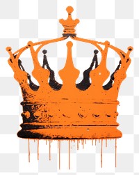 PNG Crown representation orange color accessories.
