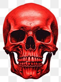 PNG Skull red creativity anatomy.