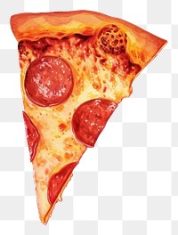 PNG Slice of pizza food white background pepperoni.