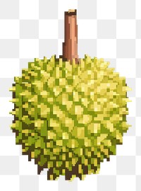 PNG Durian pixel fruit plant food.