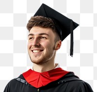PNG Happy british man graduation student university.