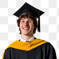 PNG Happy british man graduation portrait student.