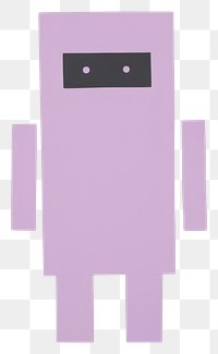 PNG A robot purple anthropomorphic representation.