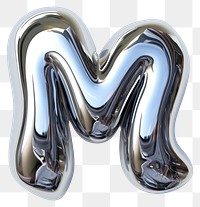 PNG Alphabet M letter silver accessories accessory.