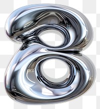 PNG Alphabet B letter number silver accessories.