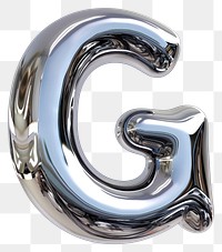 PNG Alphabet G letter silver number aluminum.