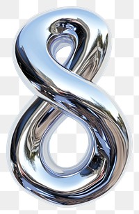 PNG Alphabet 8 number silver ampersand jewelry.