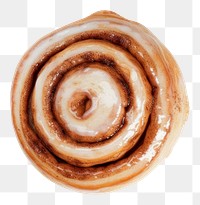 PNG Cinnamon roll spiral food white background.
