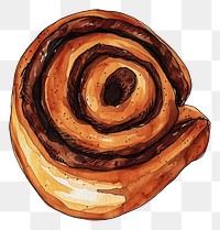 PNG Cinnamon roll spiral food white background.