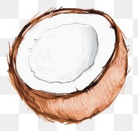 PNG Coconut milk food white background eggshell.