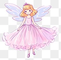 PNG Doodle illustration fairy cartoon angel cute.