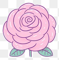 PNG Doodle illustration rose cartoon drawing flower.