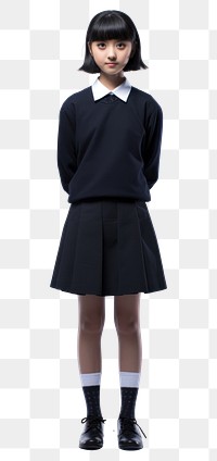 PNG Japanese girl student sleeve skirt dress.