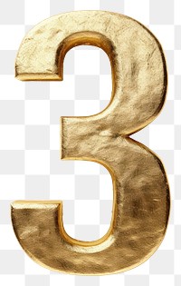 PNG Golden alphabet 3 number text white background accessories.