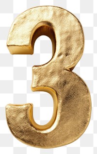 PNG Golden 3 number text white background simplicity.