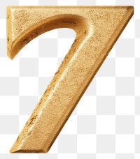 PNG Golden alphabet 7 number text white background simplicity.