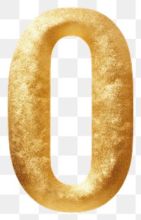 PNG Golden 0 number text food white background.