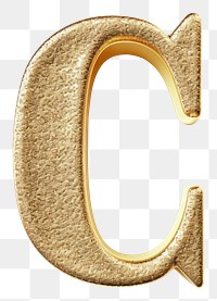 PNG Golden alphabet C letter text jewelry white background.