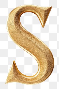 PNG Golden alphabet S letter text white background accessories.