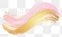 PNG Gold abstract brush stroke backgrounds glitter powder.