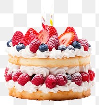 PNG Birthday cake raspberry birthday dessert.