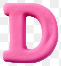 PNG Plasticine letter D text number pink.