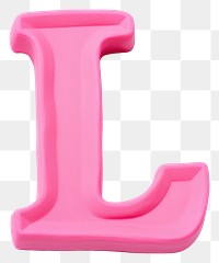 PNG Letter L text number pink.