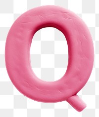 PNG Plasticine letter Q pink white background confectionery.