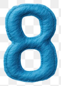 PNG  Number text blue white background.