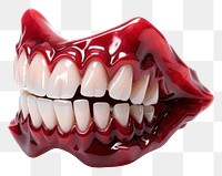 PNG Plastic fangs teeth white background ketchup.