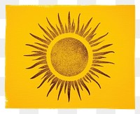 PNG Silkscreen of a vivid yellow color sun sunflower art creativity.