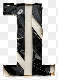 PNG Tape letters number 1 black pattern symbol.