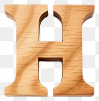 PNG Letter H wood alphabet font.