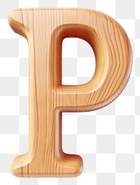 PNG Letter P wood alphabet font.