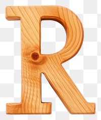 PNG Letter R wood alphabet number.