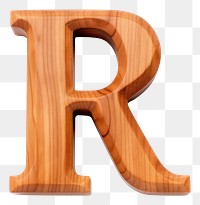 PNG Letter R wood alphabet font.