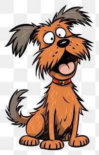 PNG Dog terrier cartoon drawing.