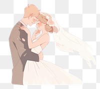 PNG Wedding kissing adult togetherness.