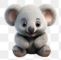 PNG Cute baby koala bear background cartoon plush toy.