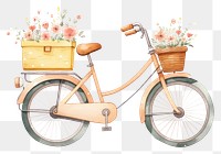 PNG Cute bicycle delivery box vehicle flower wheel