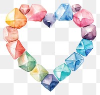 PNG Heart gemstone with hexagon frame backgrounds jewelry white background.