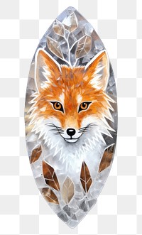 PNG Fox glass fusing art wildlife jewelry animal.