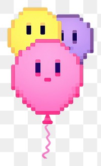 PNG Balloon pixel graphics toy art.